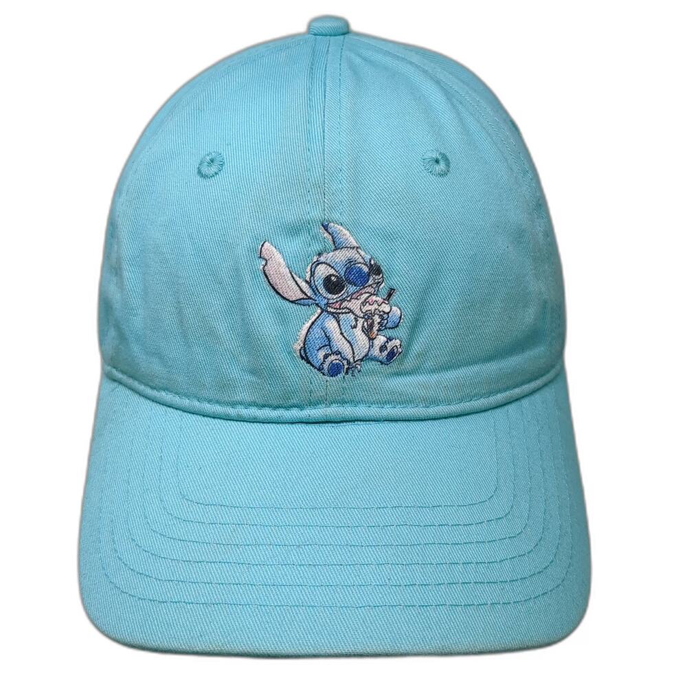 Disney Stitch Blue One Size Baseball Cap Adjustable Cotton Ice Cream Hat